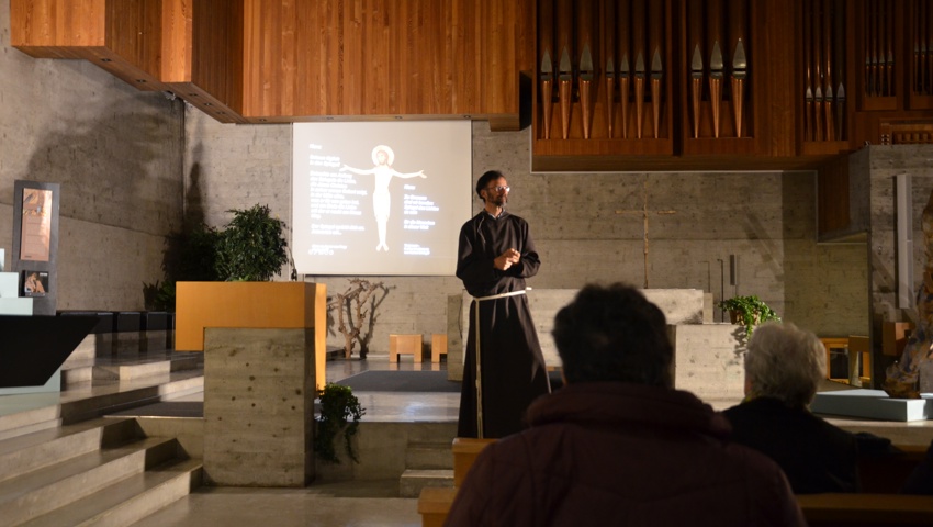 Kapuziner Niklaus Kuster in der Herz-Jesu-Kirche.