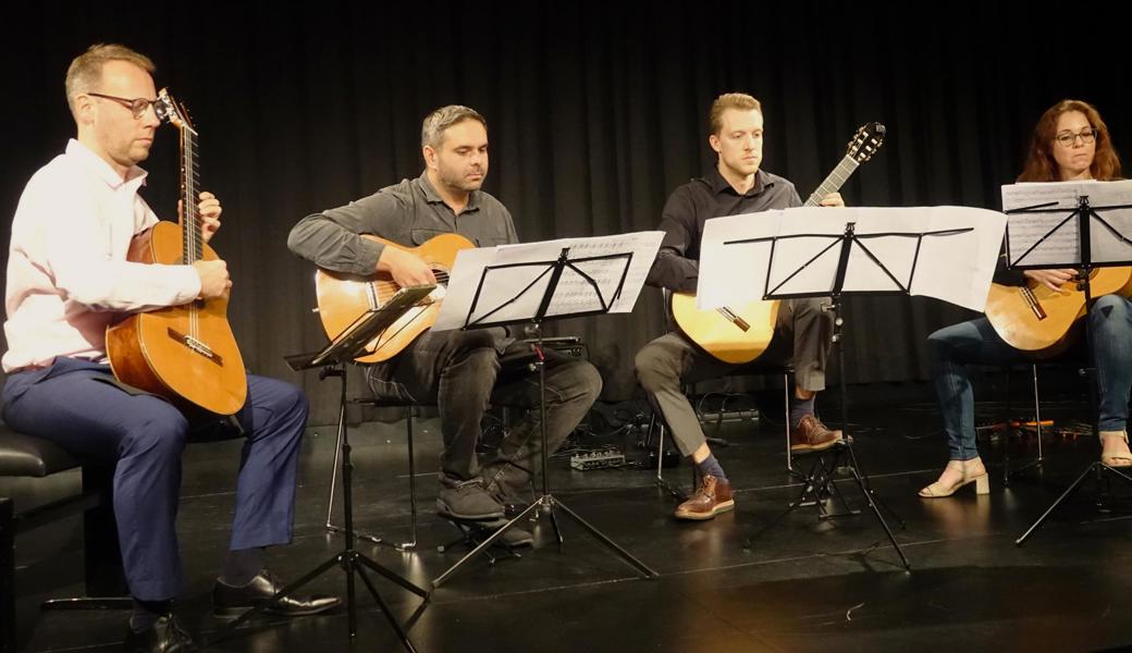 Spielten im Ensemble: Klaus Wladar, Jozsef Jaroka, Florian Burtscher und Theresia Vogt (von links). 