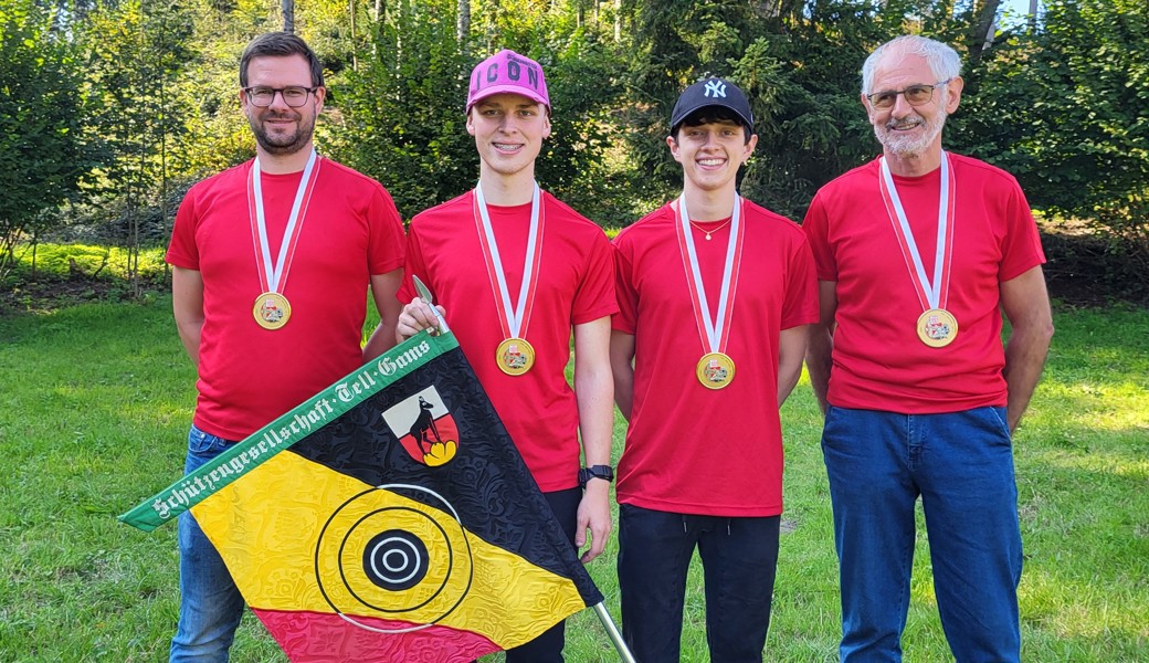 Die Schweizer Meister (von links): Adrian Lenherr, Timon Bartholet, Silvan Lenherr und Fredi Sonderegger.