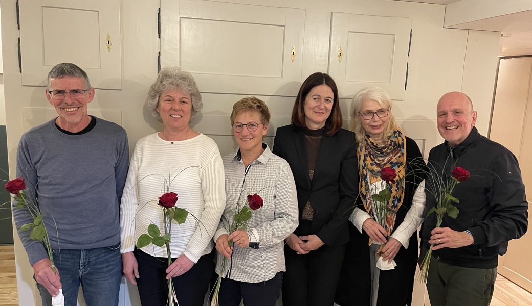 Zufriedene Gesichter beim Orchester Rheinklang: (von links) Karl Lenherr, Brigitte Gschwend, Carmen Suhner, Katrin Schulthess, Regula Walker und Michael Thalmann.