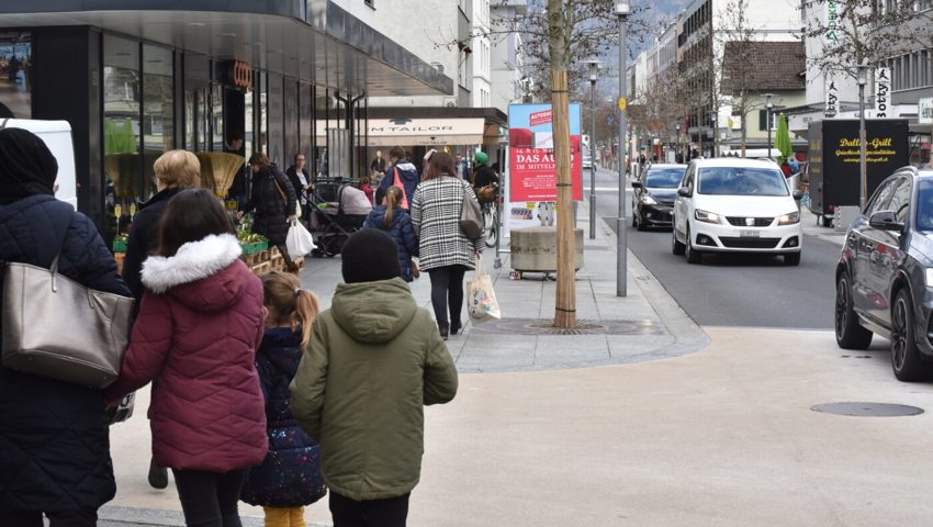  Wichtiger wirtschaftlicher Beitrag in Buchs: Die Bahnhofstrasse. 