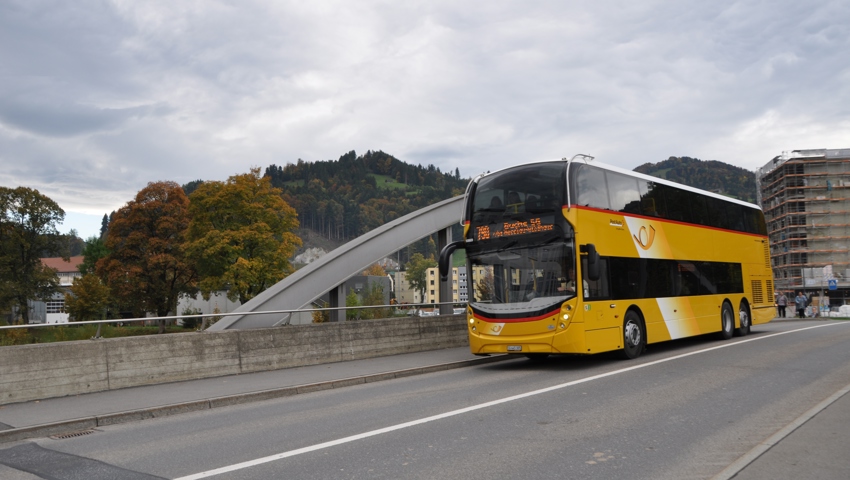 Ab Dezember 2024 wird ab der Haltestelle «Wildhaus, Dorf» ein elektrisches Postauto nach Buchs fahren.