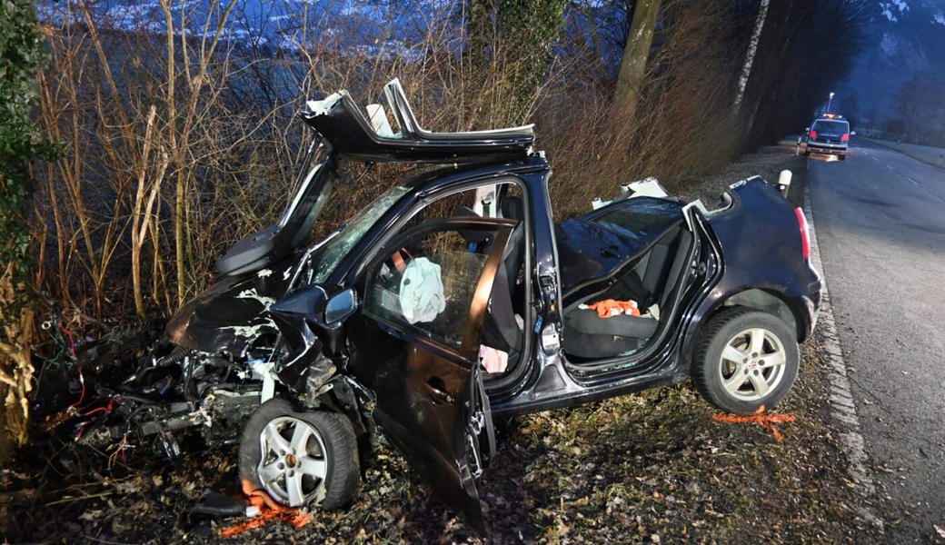  Der Fahrer wurde beim Unfall schwer verletzt. 