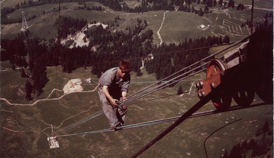 Bau der Seilbahn auf den Hohen Kasten: «Schwindelfrei musste man sein»