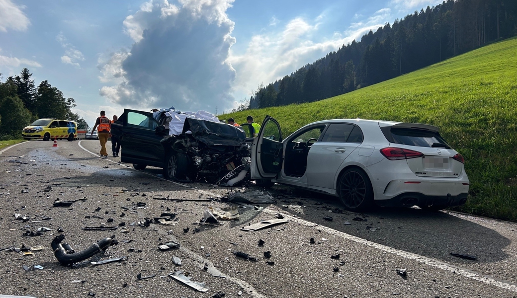 Mit Auto frontal gegen Postauto: Drei Tote bei Unfall am Ricken