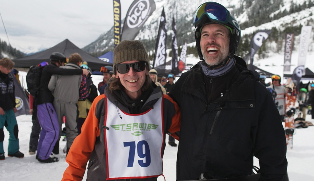 Paul Gruber (links) und Arthur Honegger am Long Board Classic 2023.