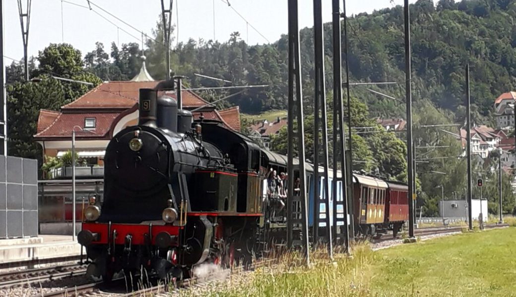 Auf der Originalstrecke der Bodensee-Toggenburg-Bahn fuhr ein Nostalgiezug nach Nesslau