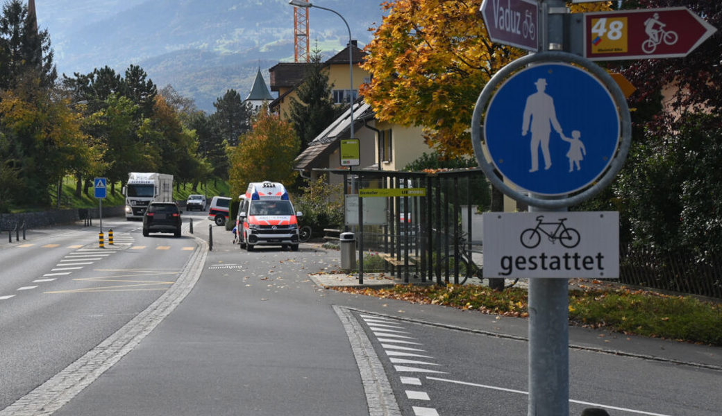  Auf der Feldkircherstrasse in Schaan ereignete sich der Unfall. 