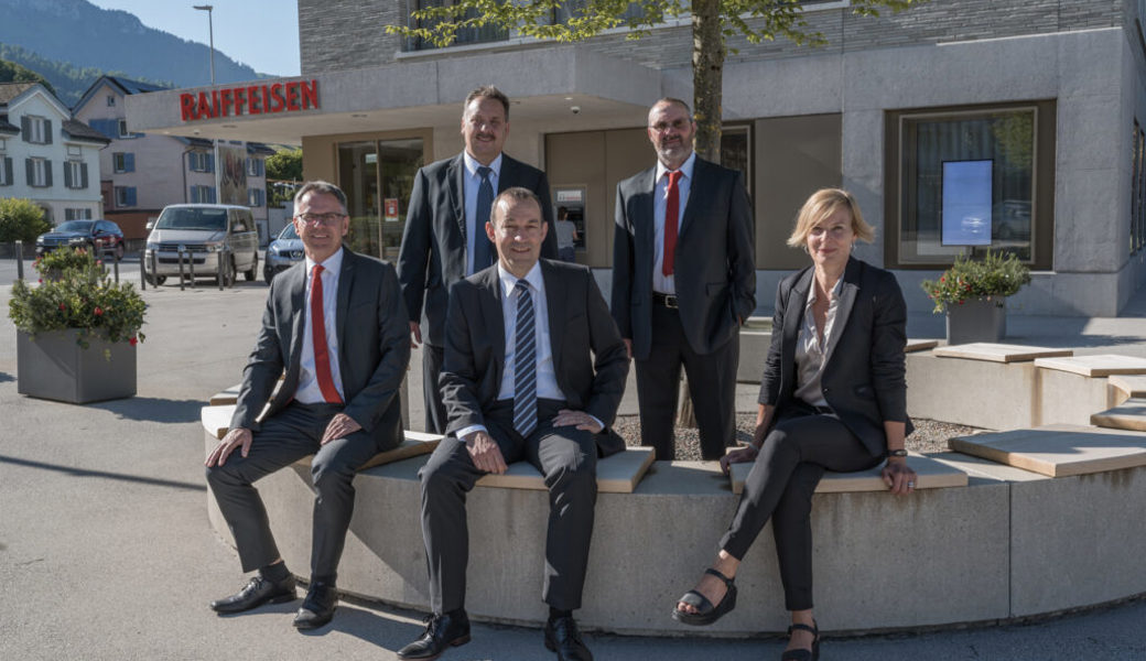  Verwaltungsrat der Raiffeisenbank Obertoggenburg (von links): Markus Hobi, Hansjörg Huser, Walter Sprenger, Christian Schmid, Isabelle Dubois Schneider. 