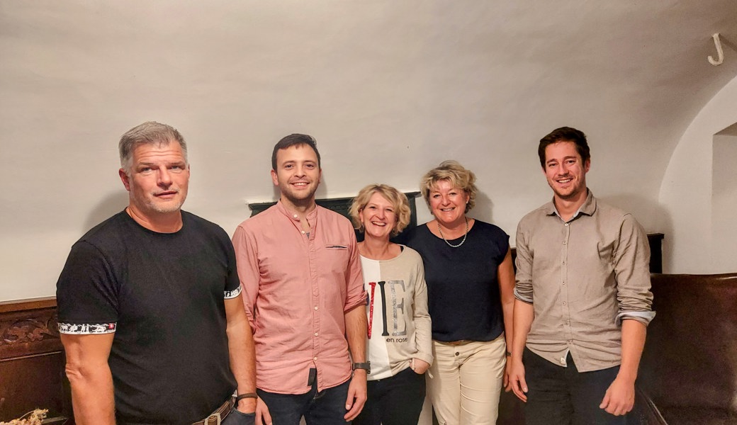 Der gewählte Vorstand (v.l.n.r): Hans Tinner, Manuel Metzler, Sonja Kümmerli, Sandra Oberholzer und Marco Stucki.