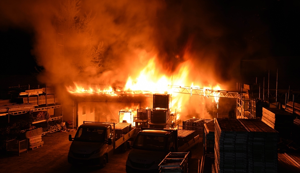  Abgebrannt und zerstört: In Landquart wurde ein Magazin in einem Industriegebiet Opfer von Flammen. 