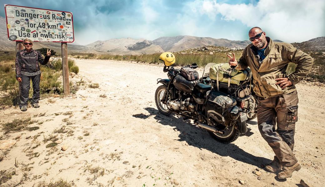 Corinne Anliker und Oliver Beccarelli auf ihrer Abenteuerreise in Afrika. 