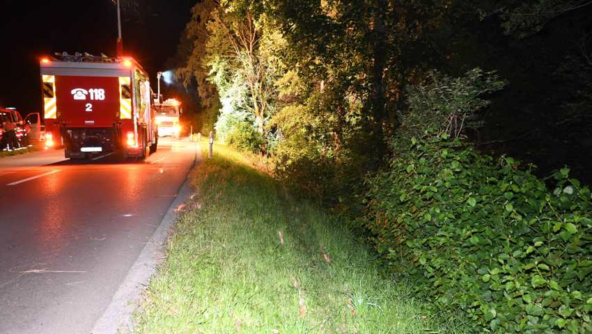 In mehrere Bäume geprallt: 61-jähriger Mann verletzt sich schwer