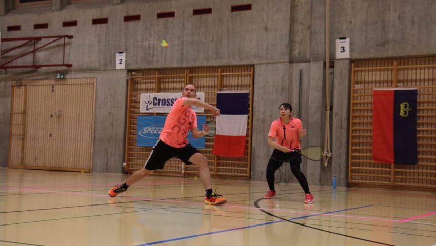  Sieger im Mixed: Der Deutsche Patrick Schüsseler zusammen mit der Japanerin Ayumi Yuasa. 