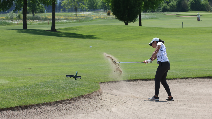 Im finalen Matchplay kann ein im Bunker gelandeter Ball für die Spielerin zum Verhängnis werden.