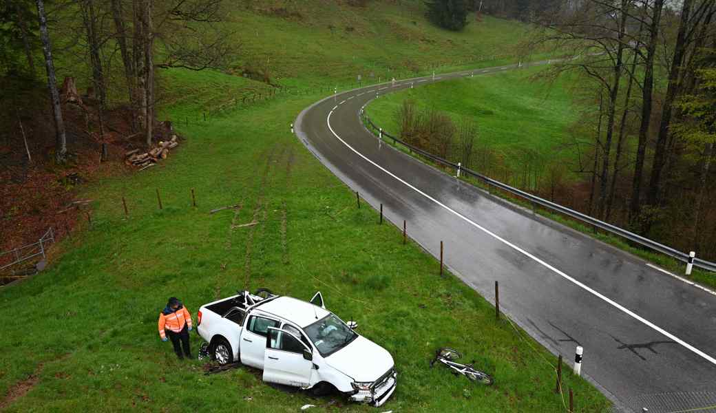 Das Unfallfahrzeug wurde wahrscheinlich in Gams gestohlen.