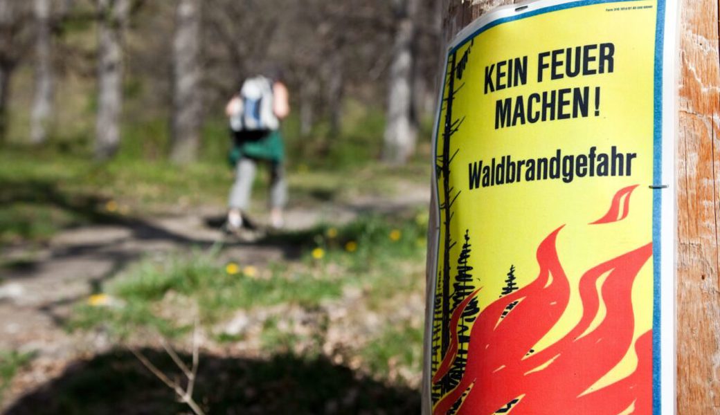  Im Sarganserland gilt bereits ein Feuerverbot im Wald und in Waldesnähe. 