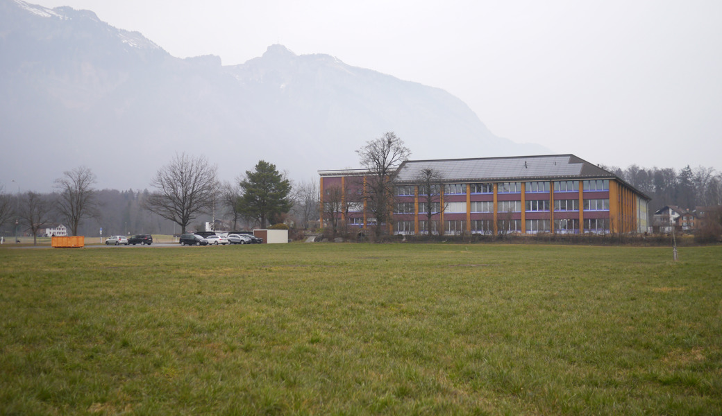 Auf dieser Wiese beim Schulhaus Türggenau soll die neue Halle entstehen. 