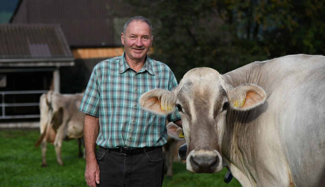 Der Umgang mit den Tieren hat dem Landwirt Sepp Vogel immer am besten gefallen. 