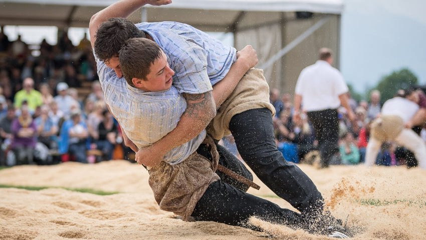  Die «Bösen» kehren zurück ins Werdenberg: Duell am Kantonalschwingfest 2019 in Widnau. 