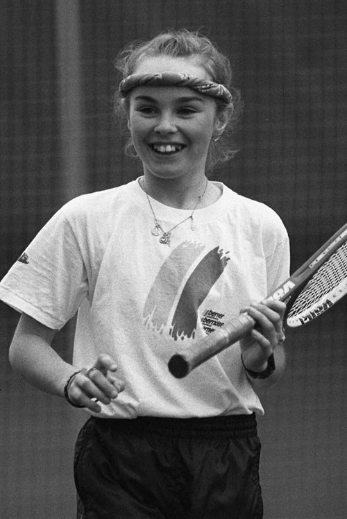  Schon als Kind fokussiert und mit Fleiss am Werk: Die Tennisspielerin lancierte ihre Karriere in Trübbach. 