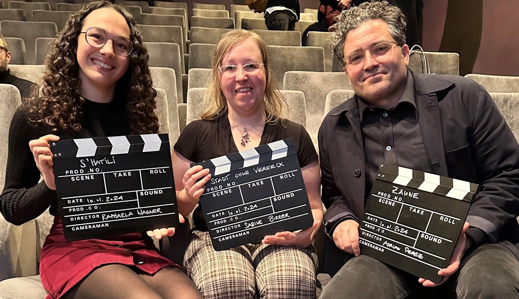 Die Gewinnerinnen und Gewinner (v. l.): Raphaela Wagner, Sabine Birrer und Adrian Perez (es fehlt auf dem Bild Florian Hinder).