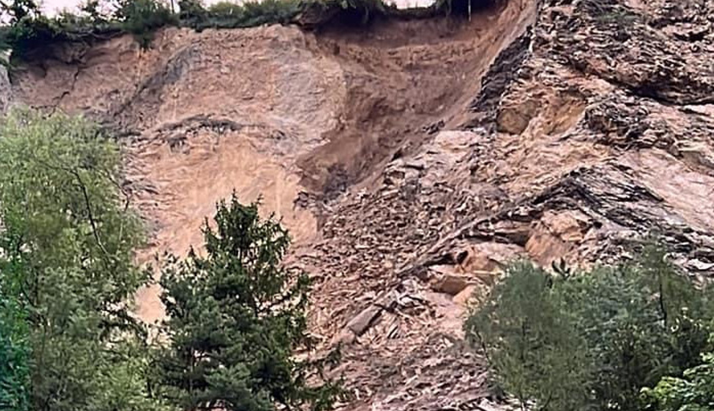  Schreck am Montagabend: Hangrutsch in Vaduz. 