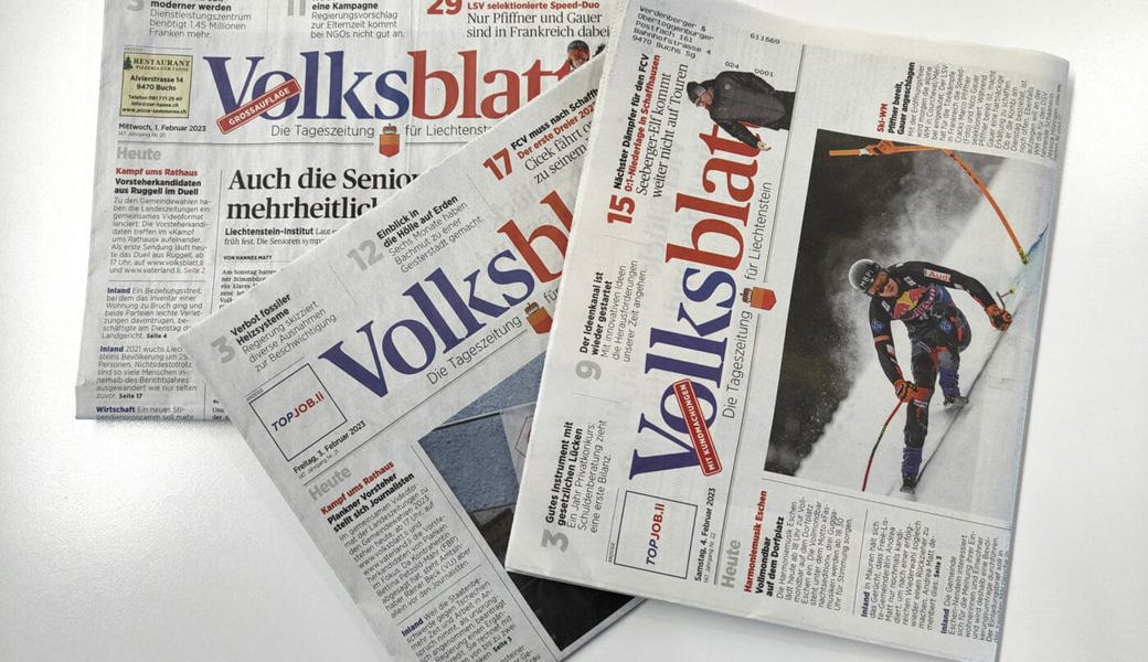  Das "Volksblatt" ist die älteste Zeitung Liechtensteins. 