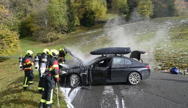 Fahrer stellt Rauch fest – Fahrzeug brennt aus