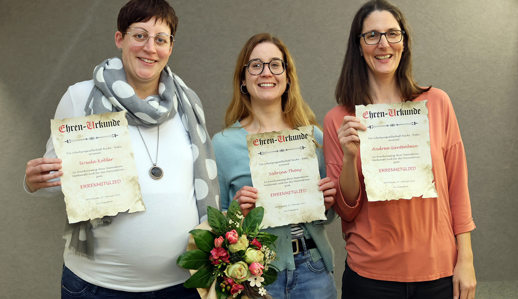 An der Versammlung geehrt (von links): Ursula Kobler, Sabrina Thöny und Andrea Gantenbein.