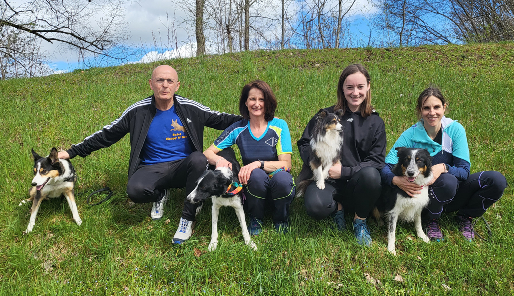 Starteten für Sennwald an der WM-Qualifikation (von links): Salvatore Da Rosa mit Happy, Marianne Mattle mit Doolin, Lia Good mit Lilo und Tanja Fähndrich mit Lycan.