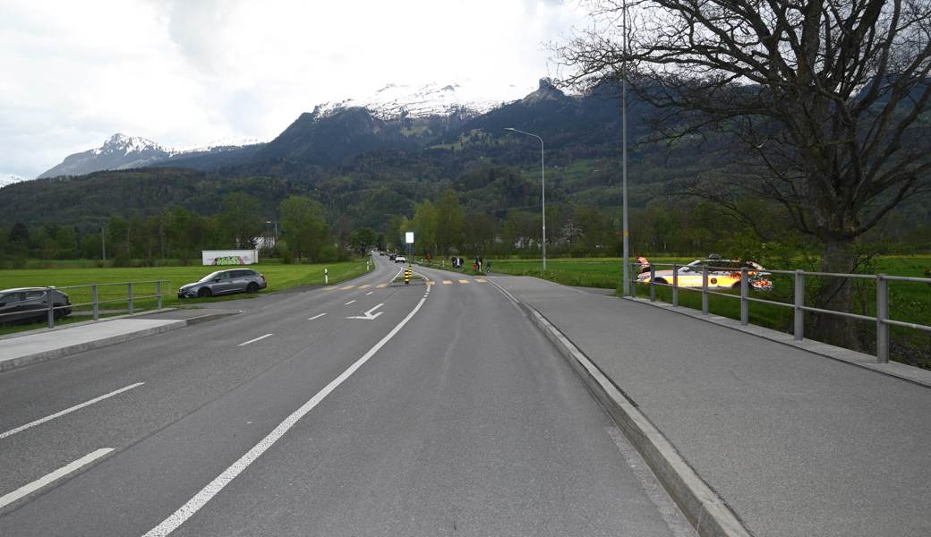 An dieser Stelle stürzte die Velofahrerin.