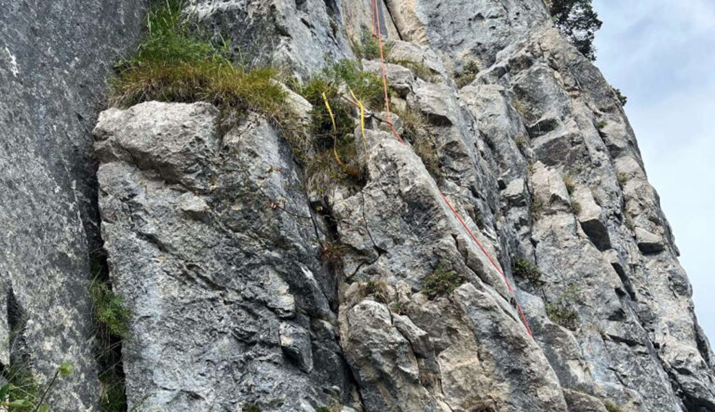  An der Kletterwand Chobelwand löste sich ein Stein. 
