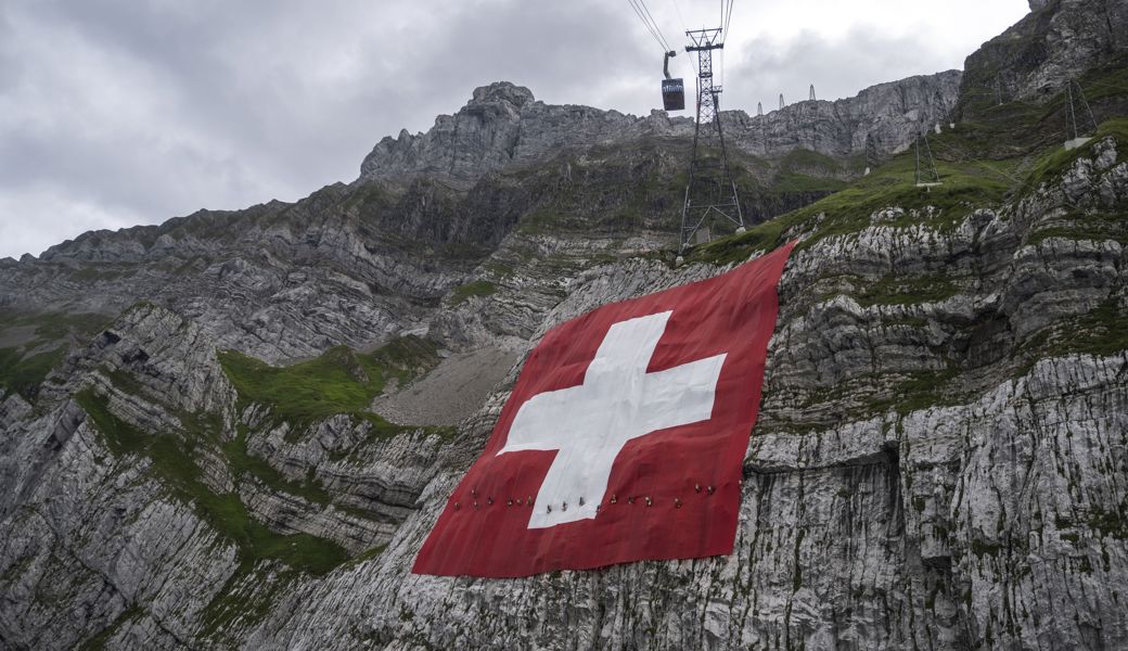 Schweizerfahne soll diese Woche wieder an die Säntiswand