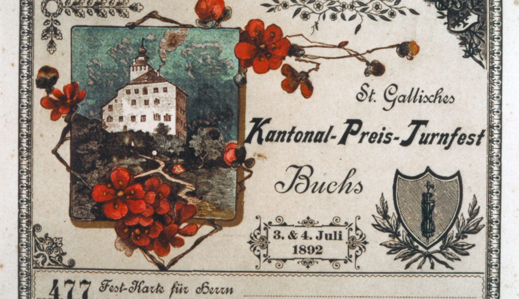  Die Fest-Karte des Turnfestes für den 3. und 4. Juli 1892.