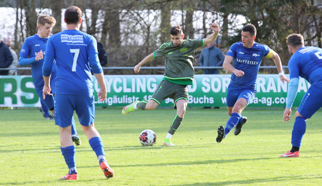 Der FC Buchs im Zentrum: Am Sonntag wird auf der Rheinau gefeiert und angefeuert.