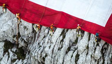 Das Wetter spielt nicht mit: keine Fahne am Säntis