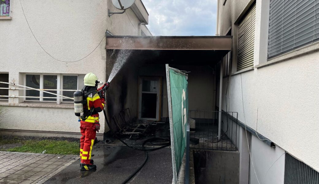  Die Feuerwehr konnte den Brand rasch löschen. 