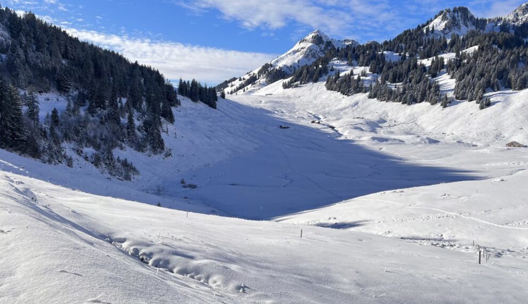  In der Senke im Gräppelental bildet sich der Kaltluftsee. 