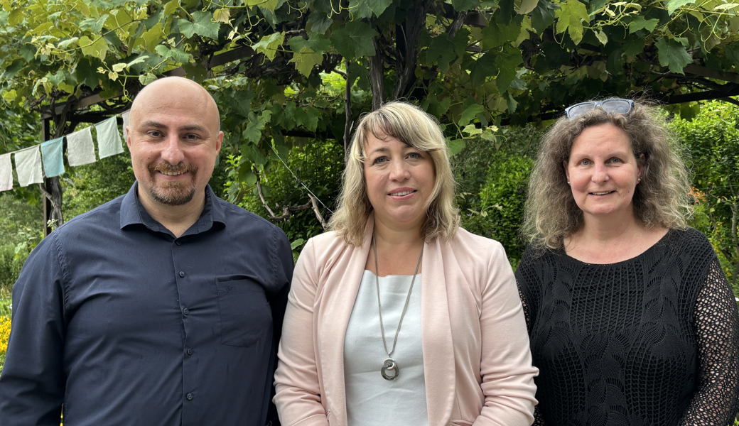 Von der SP Sevelen zur Wahl vorgeschlagen (von links): Tughan Telatar, Barbara Samu-Schneider und Manuela Camus.