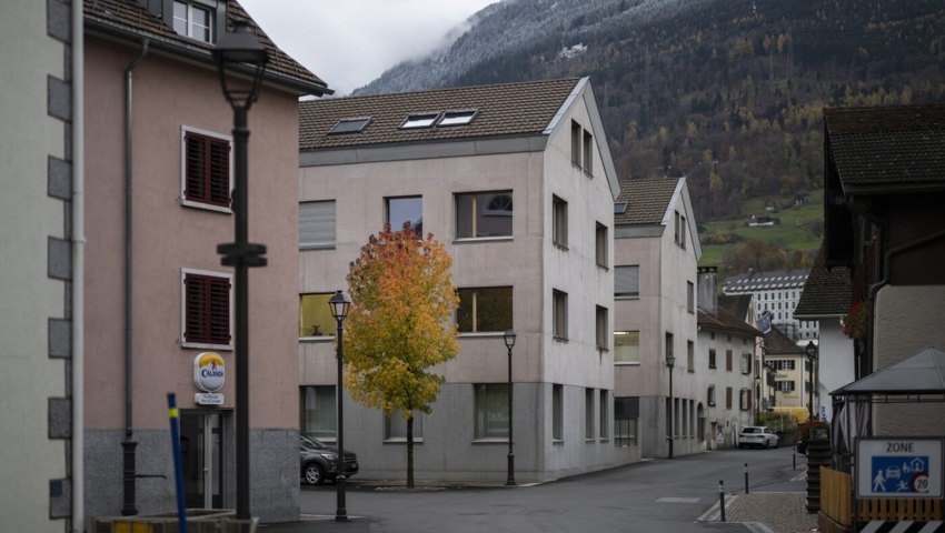  Das Kreisgericht Werdenberg-Sarganserland (Bildmitte) in Mels. 