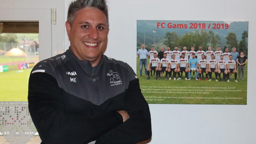  Der grösste Erfolg in Memo Eritens Trainerlaufbahn beim FC Gams: Aufstieg in die 3. Liga in der Saison 2018/19. 