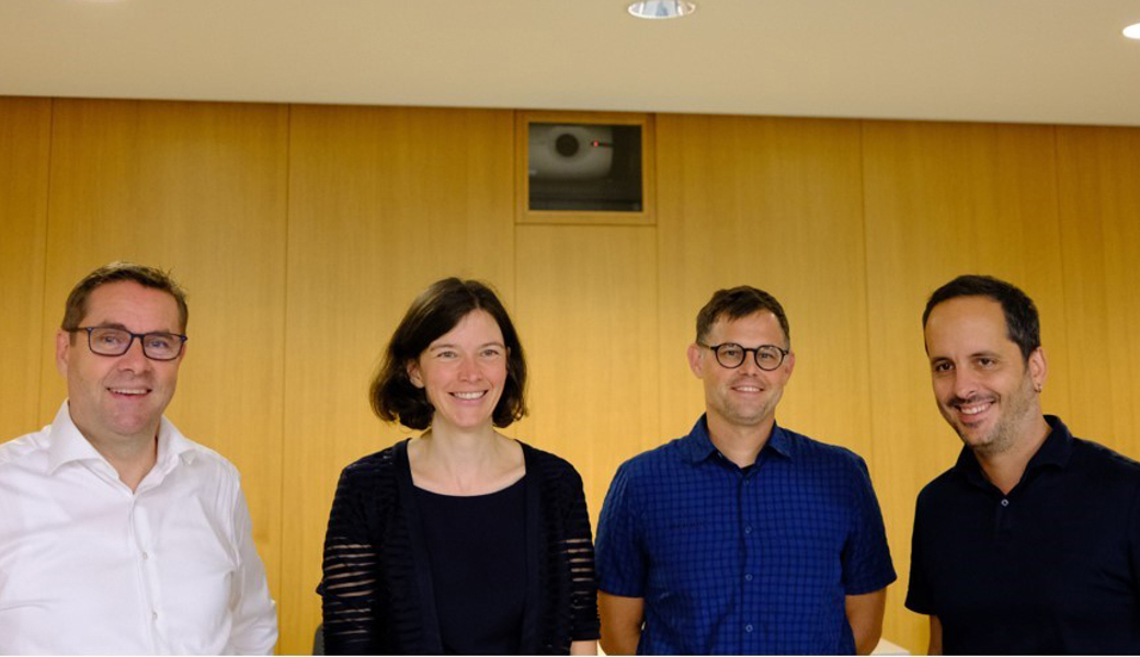 Von links: Guido Etterlin, Bettina Surber, Josef Gähwiler und Dario Sulzer am Podium im Forum in Buchs. 