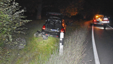 Mit Alkohol intus beim Heidibrunnen von Strasse abgekommen