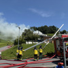 Dachstuhl gerät in Brand