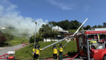 Dachstuhl gerät in Brand