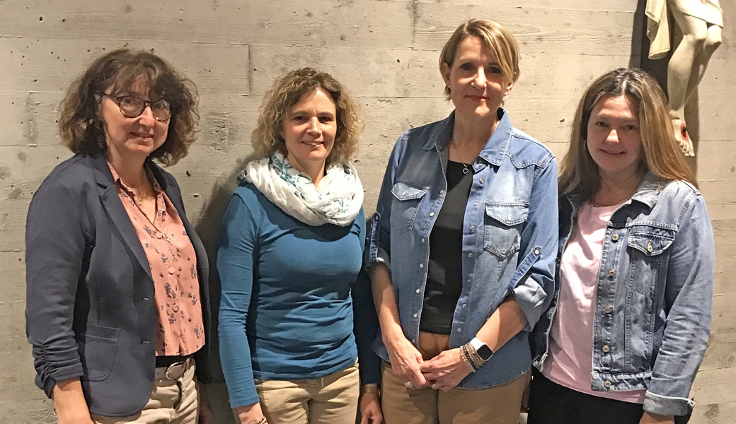 Die neu Gewählten, von links: Andrea Eggenberger und Nicole Gantenbein-Troxler (beide GPK), Katrin Zimmermann und Andrea Müntener-Zehnder (beide Vorstandsmitglieder)