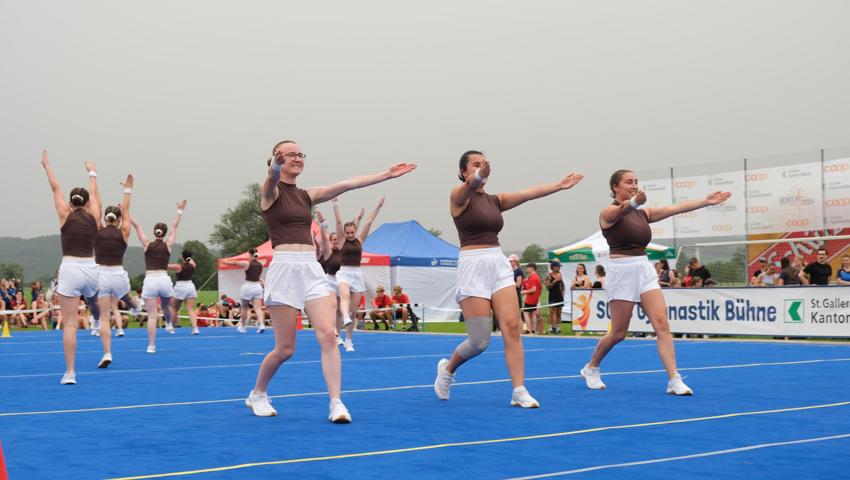 Grossartige Leistung: Das Aerobic Team des TV Oberschan erzielte eine herausragende Note.