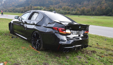 Auto schleudert in Rinderherde