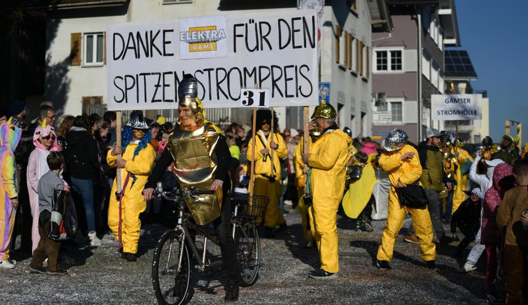 Der Veloclub Gams nahm Bezug zu einem aktuellen Thema.